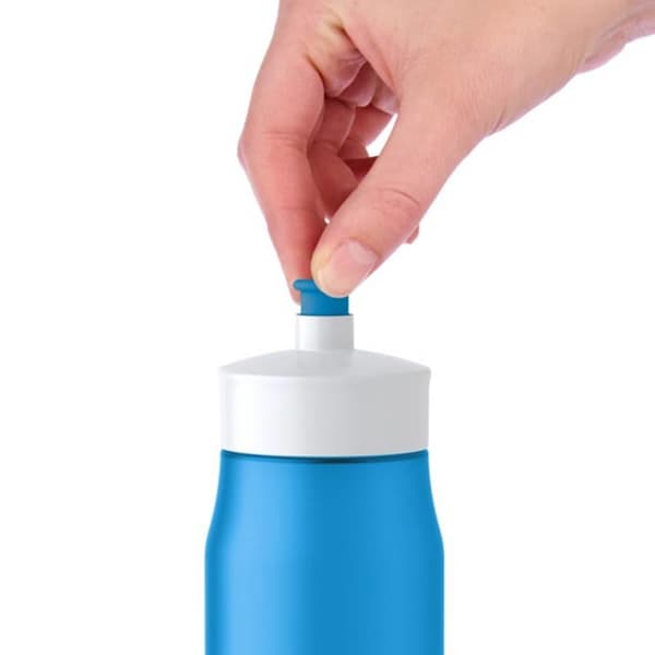 emsa drikkedunk SQUEEZE SPORT, 0,6 liter, blå, træk blot i dysen for at drikke, lavet af høj kvalitet - 1 stk (518087)