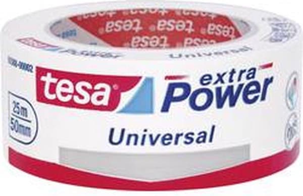 Tesa Tape - Duct Tape - Extra Power - 25 meter x 50 mm - Hvid