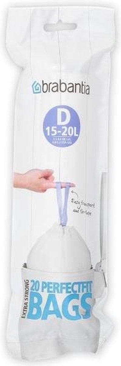 Brabantia PerfectFit Jätepussi kiristysnyörillä - 15/20 l - Koodi D - 20 kpl