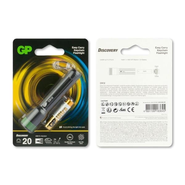 GP LED nøglering lommelygte 20Lm