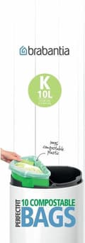 Miniatyrbillede 6 af 7: Brabantia PerfectFit komposterbare affaldssække - 10 l - Kode K - 10 stk.