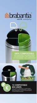 Miniatyrbillede 7 af 7: Brabantia PerfectFit komposterbare affaldssække - 10 l - Kode K - 10 stk.