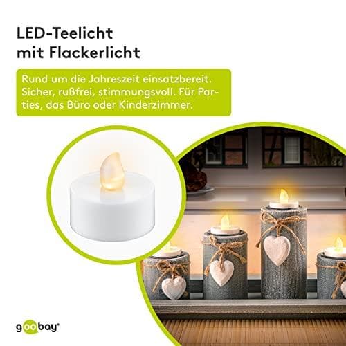 Goobay sæt med 4 LED fyrfadslys med timer (49868)