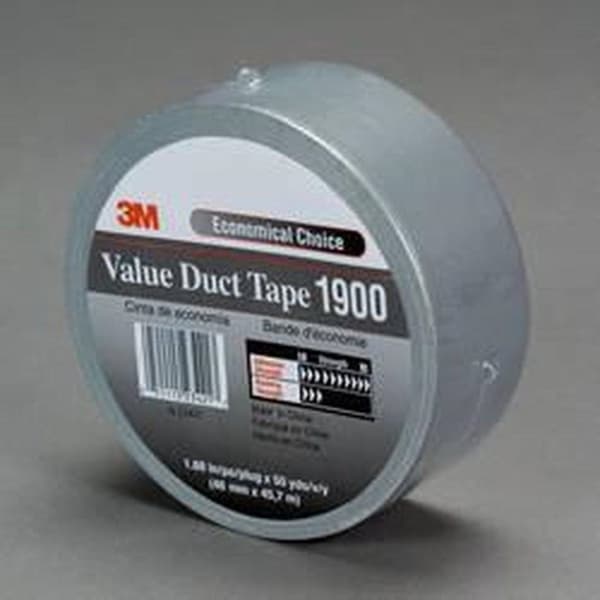 3M 1900 - Kanaltape - 50 mm x 50 m - Sølv