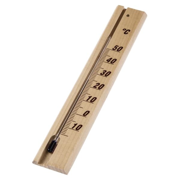Hama Termometer, til indendørs brug, træ, 20 cm, analog