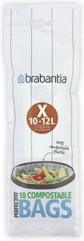 Pikkukuva 4 / 4: Brabantia PerfectFit kompostoituvat roskapussit - 10/12 l - Code X - 10 kpl