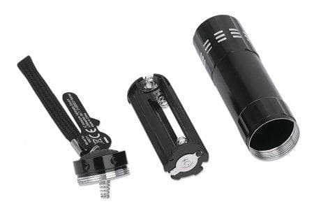 Manhattan 3-pack LED-alumiinitaskulamppu - 45 lumenin teho - yhdeksän LEDiä - kompakti muoto - musta (960311)