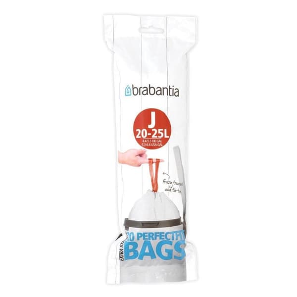 Brabantia PerfectFit affaldspose med snørelukning - 20/25 l - Kode J - 20 stk.