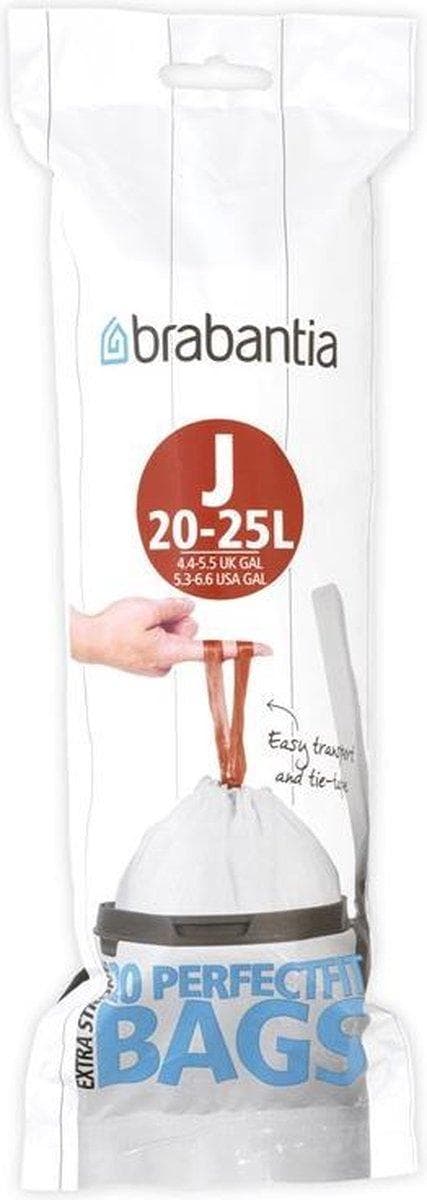 Brabantia PerfectFit affaldspose med snørelukning - 20/25 l - Kode J - 20 stk.