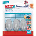 Miniatyrbillede 1 af 4: Tesa Powerstrips Kroge Oval Small - Mat Krom - 3 stk