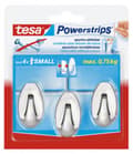 Miniatyrbillede 6 af 7: Tesa Powerstrips Kroge Oval Small - Krom - 3 stk