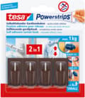 Pikkukuva 3 / 3: Tesa Powerstrips verhokoukut valkoinen 4 koukkua + 6 nauhaa