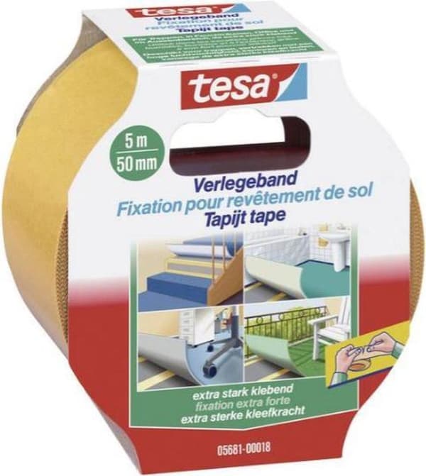 Tesa Tæppetape - Brun - 50 mm x 5 m