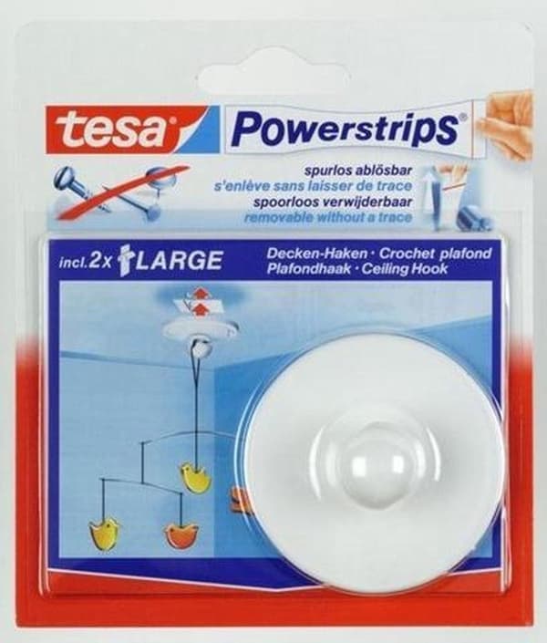 Tesa Powerstrips Takkrok - Vit