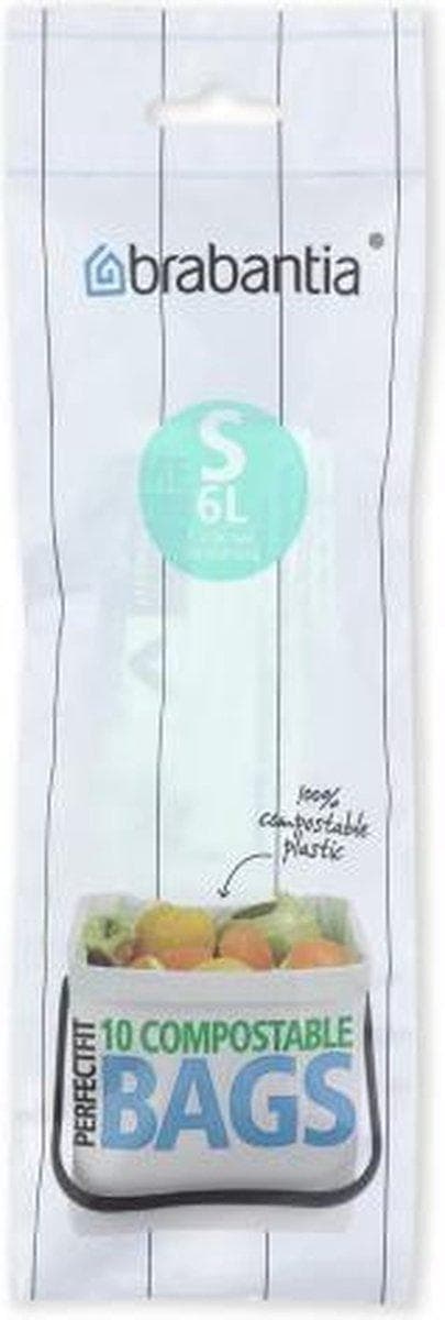 Brabantia PerfectFit kompostoitavat roskapussit - 6 l - Koodi S - 10 kpl