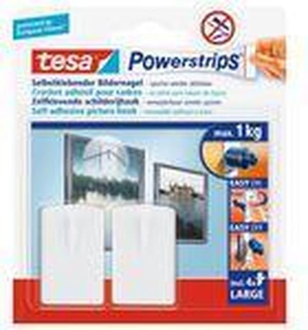 Tesa Powerstrips Bildkrok - Vit - 2 delar