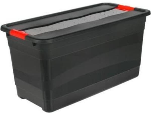 Transportkasse med låg 80x40x40 - 83 L Sort Eckhart Keeper 10830