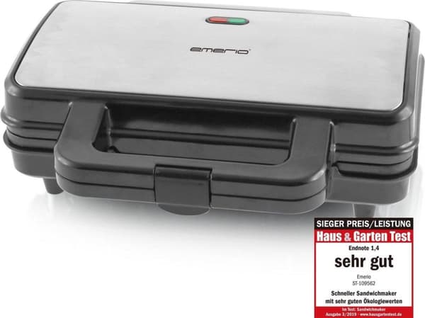 Emerio ST-109562 - Smörgåsmaskin - Dubbel toast smörgåsmaskin - Indikatorlampa - Non-stick beläggning