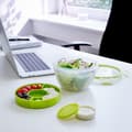 Miniatyrbild 3 av 7: EMSA CLIP & GO Salladslåda XL, Box, Rund, 2,6 L, Grön, Transparent, Polypropen (PP), Termoplastisk elastomer (TPE), 127 mm