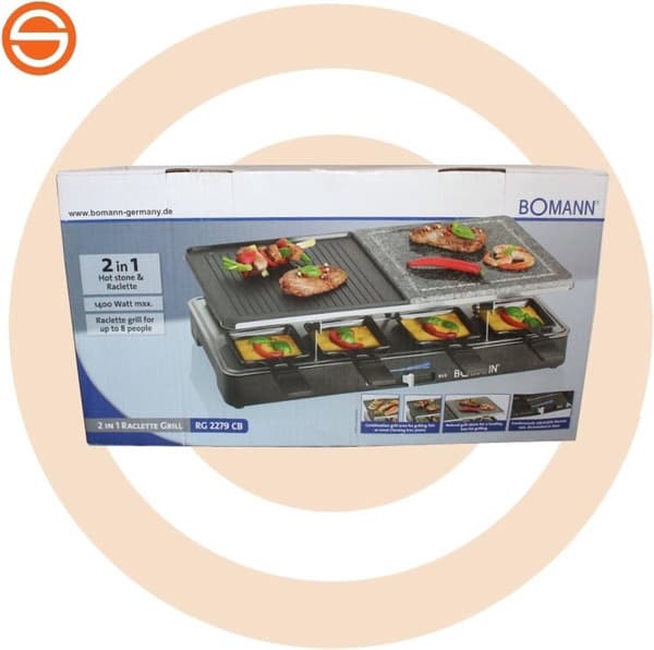 Bomann RG 2279 CB 2in1 Raclette Grill 1200-1400W