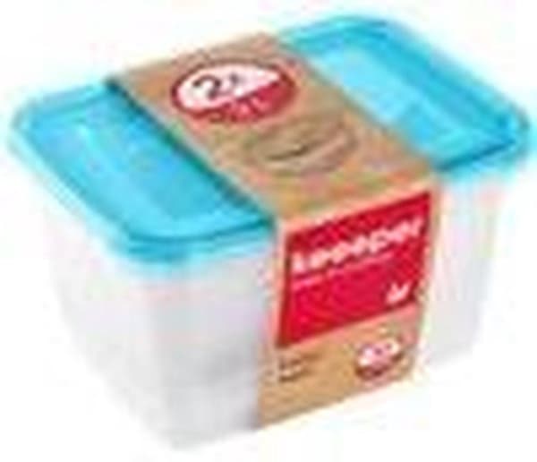 Fredo Fresh Färskmatlådor Transp/blå Set 2 20x15x10 - 2 L Keeper 30676