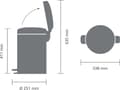 Miniatyrbild 2 av 10: Brabantia NewIcon Papperskorgen - 12 l - Vit