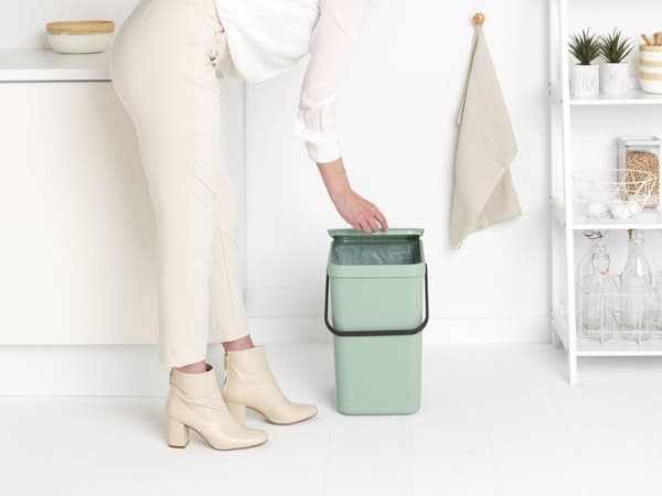 Brabantia Sort & Go Skraldespand - 25 l - Jadegrøn