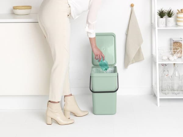 Brabantia Sort & Go Skraldespand - 25 l - Jadegrøn