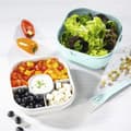Miniatyrbillede 7 af 8: Xavax salatboks to go, dressingbeholder, topper 3 rum, bestik, 1,4l, pastelblå (00181584)