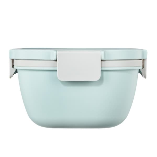 Xavax salatboks to go, dressingbeholder, topper 3 rum, bestik, 1,4l, pastelblå (00181584)