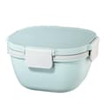 Miniatyrbillede 1 af 8: Xavax salatboks to go, dressingbeholder, topper 3 rum, bestik, 1,4l, pastelblå (00181584)