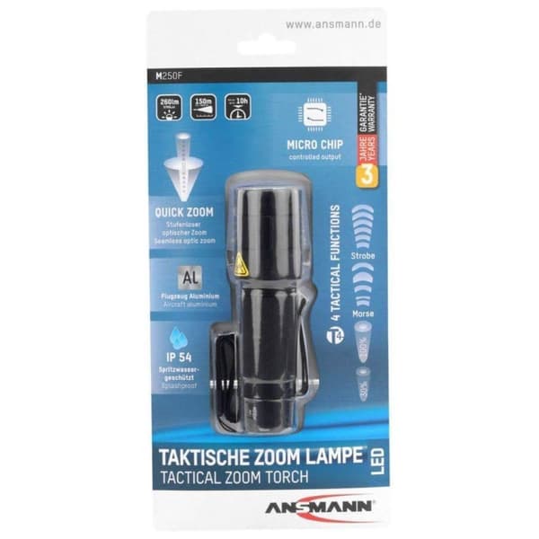 Ansmann LED lommelygte M250F 5 W IP54 sort 1600-0171