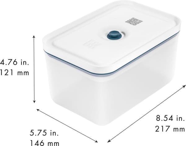 Zwilling Fresh & Save Vacuum Sealer - 8-osainen aloitussarja Vacuum Sealer - La Mer Blue - Tyhjiöpussit (5x) - Muovinen tyhjiösäiliö (2x) - Tyhjiöpump
