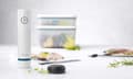 Pikkukuva 6 / 11: Zwilling Fresh & Save Vacuum Sealer - 8-osainen aloitussarja Vacuum Sealer - La Mer Blue - Tyhjiöpussit (5x) - Muovinen tyhjiösäiliö (2x) - Tyhjiöpump