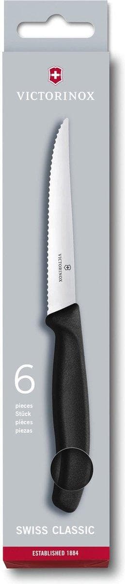 Victorinox Steak kniv - 6 stk - sort