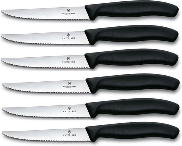 Victorinox Steak kniv - 6 stk - sort