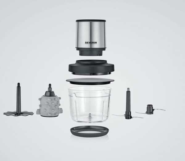 Severin KM 3866 - Elhakker - Sort/rustfrit stål