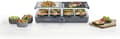 Miniatyrbillede 4 af 8: Severin Gourmet sæt 2376 - 8 pander - Sort - 1300W - Raclette med naturlig grillsten og grillplade