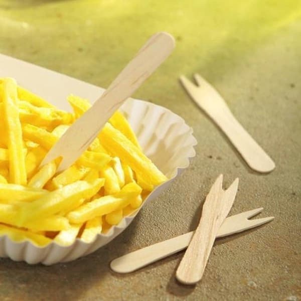 Papstar PAP18201 gaffel Kartoffelgaffel Træ 1000 stk.
