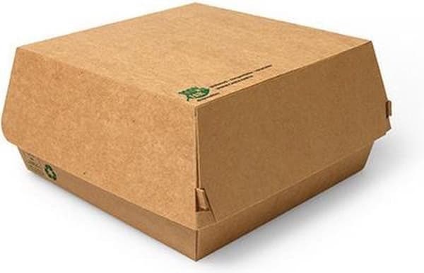 25 st. Kartong Hamburgerbrickor Stora - 155 x 155 x 90 mm - komposterbara