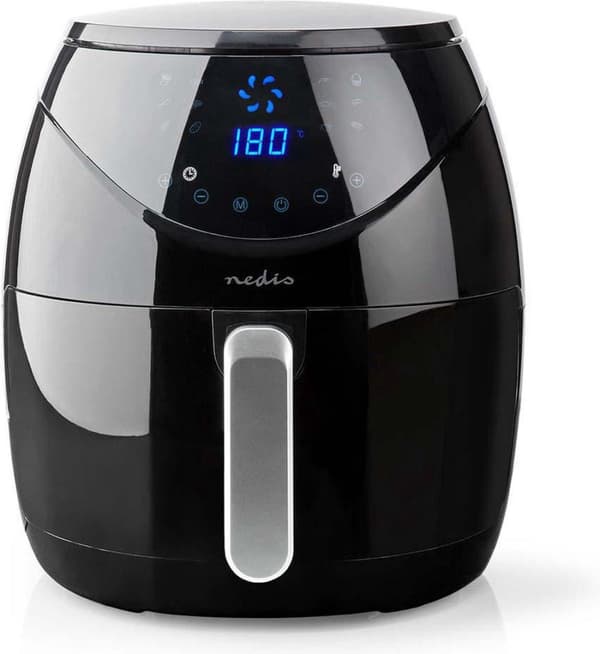 Nedis Hot Air Fryer | 6,5l | Timer: 60 min | Digital | Sort Sort