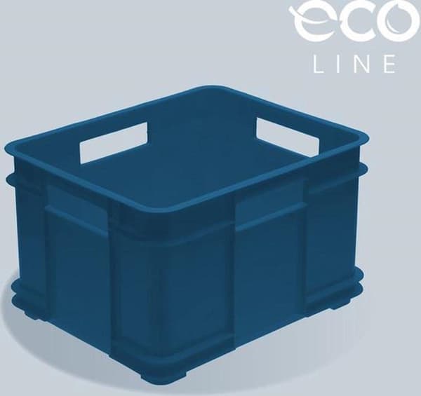 Eco Plastic Opbevaringsboks (PP), 43x35x24 cm, 28 l, blå