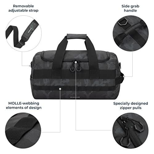 Riva rejsetaske Sherwood 30L grå camo 7641 (7641 NAVY CAMO)
