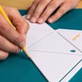 Pikkukuva 4 / 5: Fiskars 1059567 3D Paper Jalokivet, Muovi, Valkoinen Diamond Stencil, 3D-muotojen luomiseen (1059567)