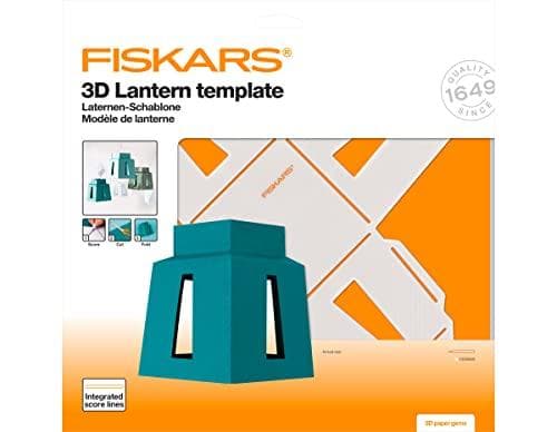Fiskars 1059568 3D Paper Jewel Lantern Stencil, White Lantern Stencil, For Creating 3D Shapes, Plastic (1059568)