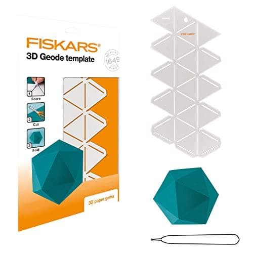 Fiskars 1059566 3D Paper Jewel Muovinen valkoinen geodimalli 3D-muotojen luomiseen (1059566)