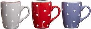 Ritzenhoff & Breker "Dots" kaffekrus, 300 ml keramik, konisk form, tåler opvaskemaskine, - 6 stk (205411)