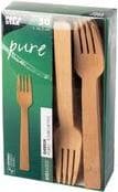 PAPSTAR bambuhaarukat "puhdas", pituus: 165 mm, 50 kpl uusiutuvista raaka-aineista valmistettuja, puhtaasti mekaanisia - 1 kpl (88030)