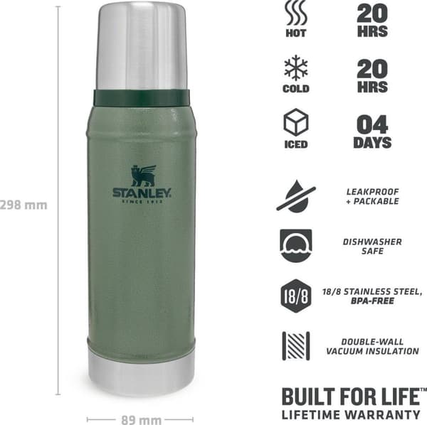 Stanley The Legendary Classic Bottle 0,75L - termospullo - Hammertone Green