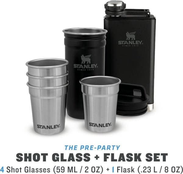 Stanley The Pre-Party Shotglass + Flask Set - Polar